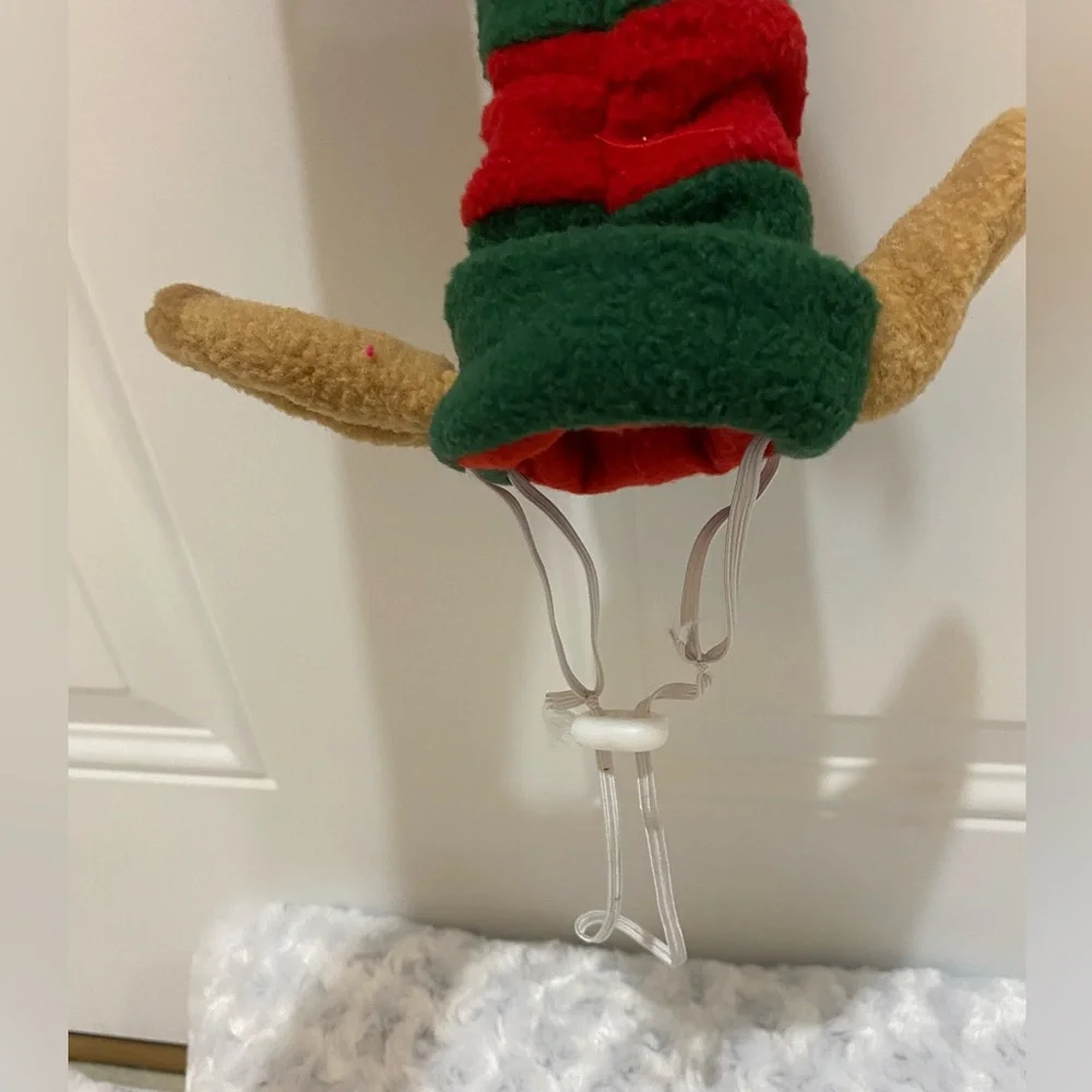 🎄Rubie’s Pet Shop Boutique Dog/Pet Christmas Elf Hat - Red & Green Stripe - S/M